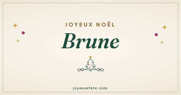 Image « Joyeux Noël Brune » au format large