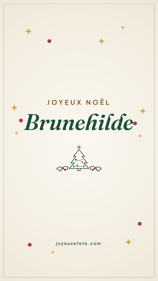 Image « Joyeux Noël Brunehilde » au format story
