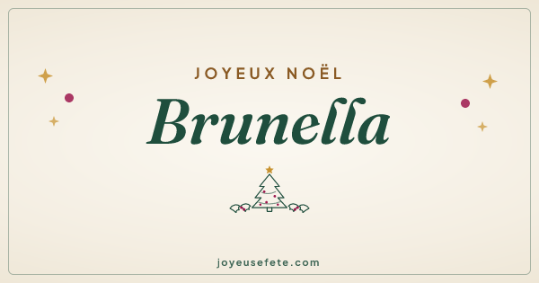 Image « Joyeux Noël Brunella » au format large