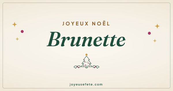 Image « Joyeux Noël Brunette » au format large