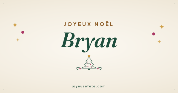 Image « Joyeux Noël Bryan » au format large