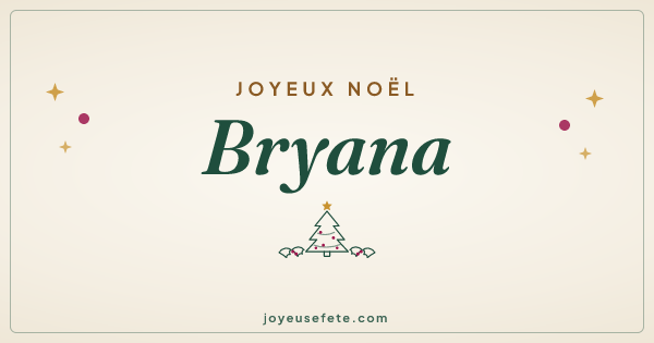 Image « Joyeux Noël Bryana » au format large