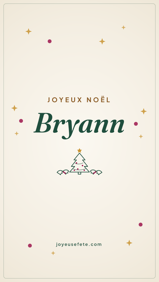 Image « Joyeux Noël Bryann » au format story