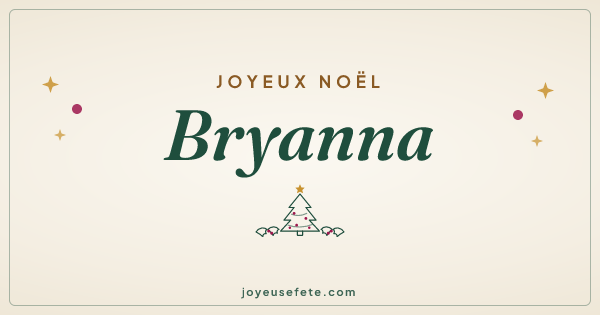 Image « Joyeux Noël Bryanna » au format large
