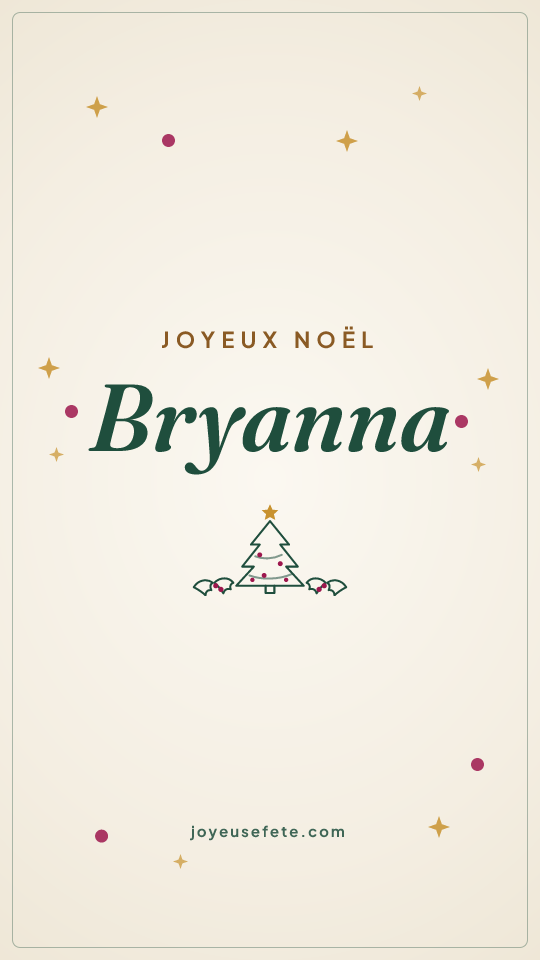 Image « Joyeux Noël Bryanna » au format story