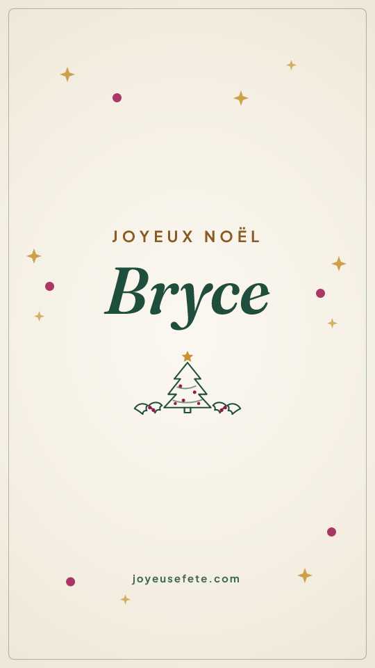 Image « Joyeux Noël Bryce » au format story