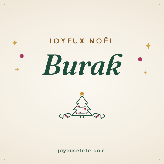 Image carrée « Joyeux Noël Burak » pour WhatsApp
