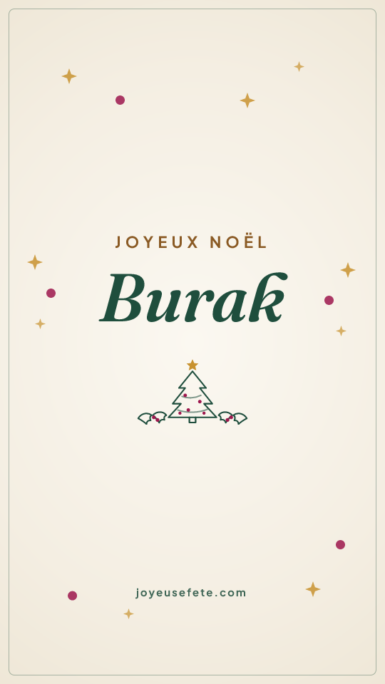 Image « Joyeux Noël Burak » au format story