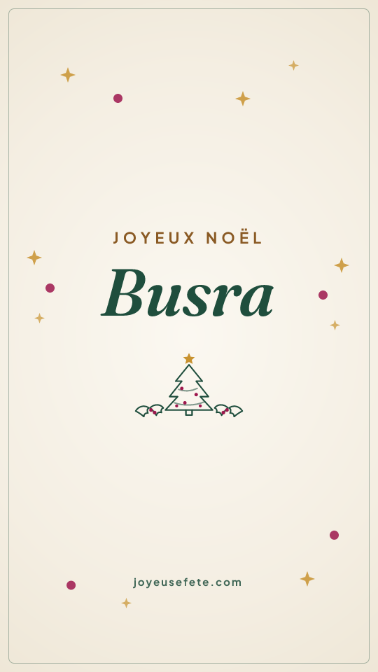 Image « Joyeux Noël Busra » au format story