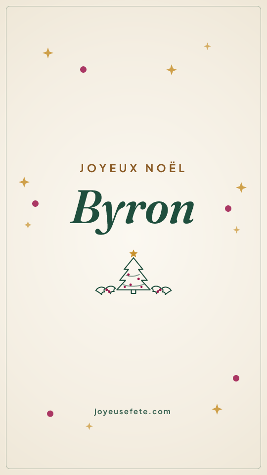 Image « Joyeux Noël Byron » au format story