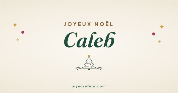 Image « Joyeux Noël Caleb » au format large