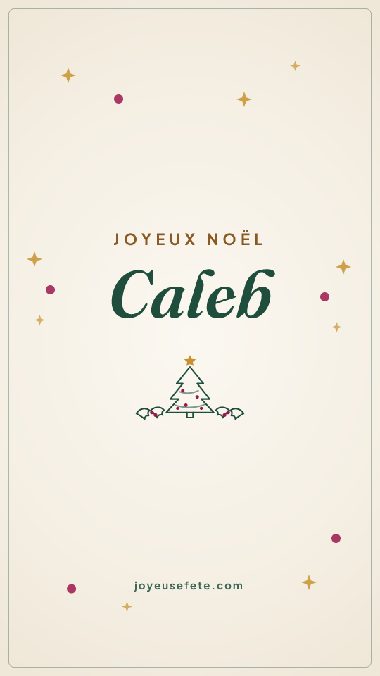 Image « Joyeux Noël Caleb » au format story