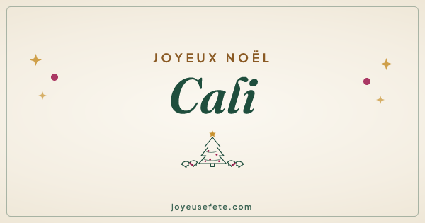 Image « Joyeux Noël Cali » au format large