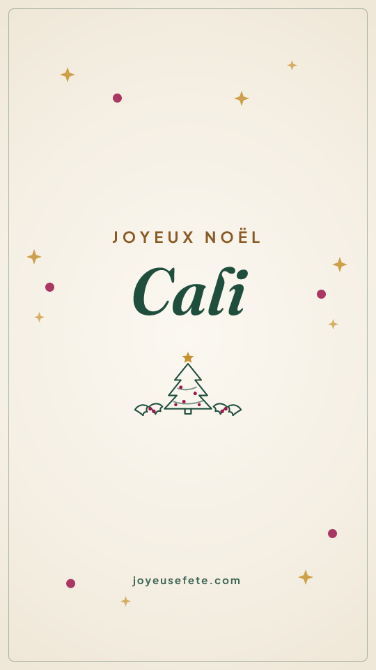 Image « Joyeux Noël Cali » au format story