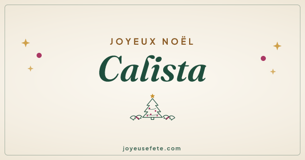 Image « Joyeux Noël Calista » au format large