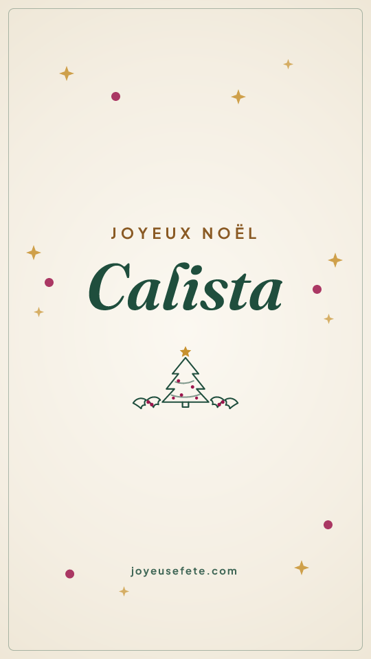 Image « Joyeux Noël Calista » au format story
