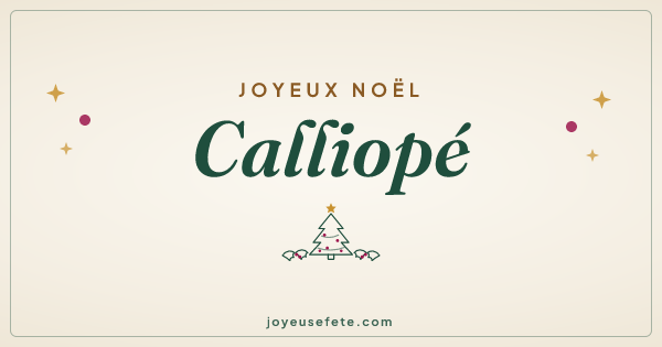 Image « Joyeux Noël Calliopé » au format large