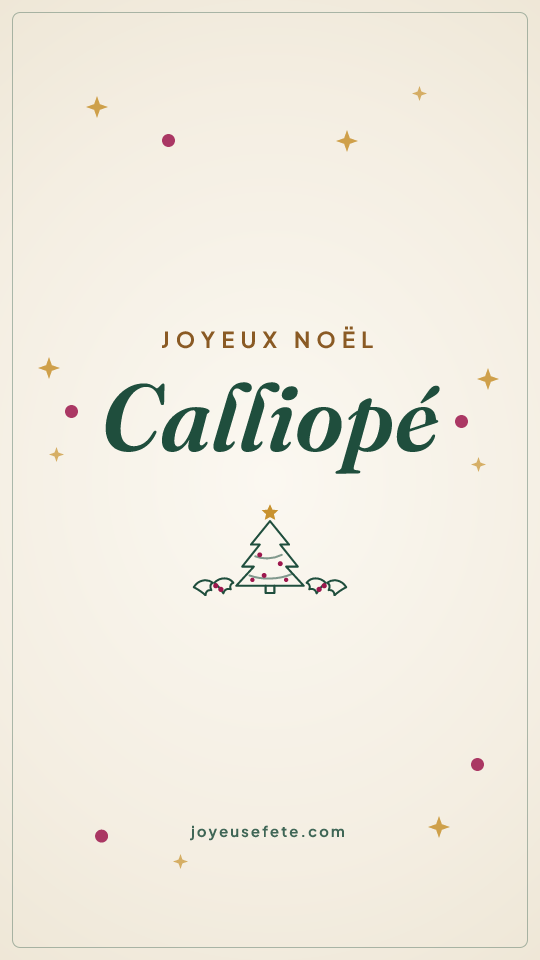 Image « Joyeux Noël Calliopé » au format story