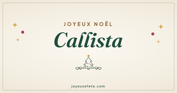 Image « Joyeux Noël Callista » au format large