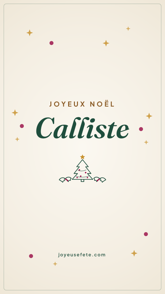 Image « Joyeux Noël Calliste » au format story