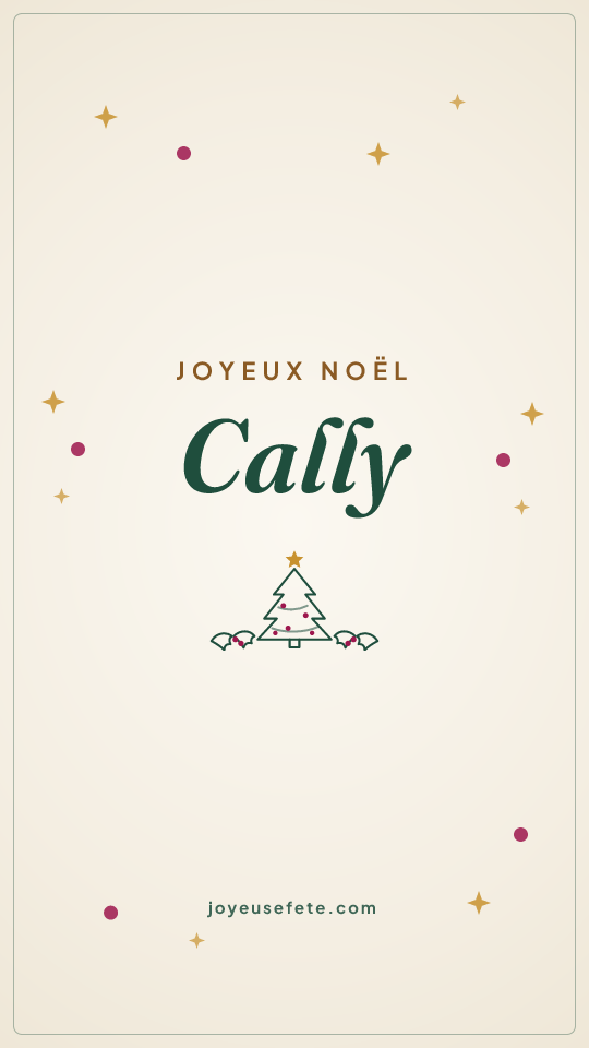 Image « Joyeux Noël Cally » au format story