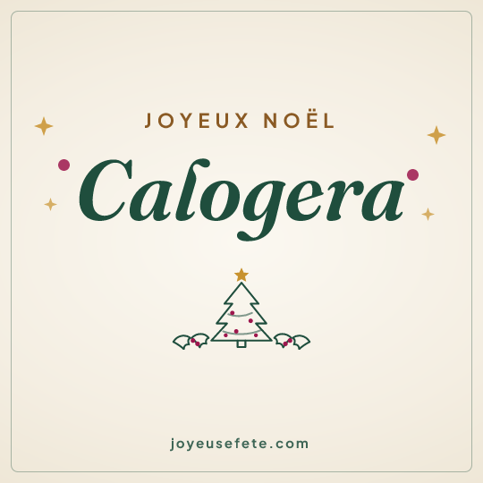 Image carrée « Joyeux Noël Calogera » pour WhatsApp