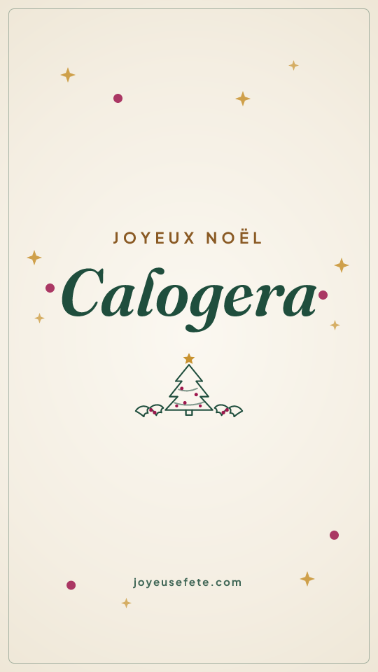 Image « Joyeux Noël Calogera » au format story
