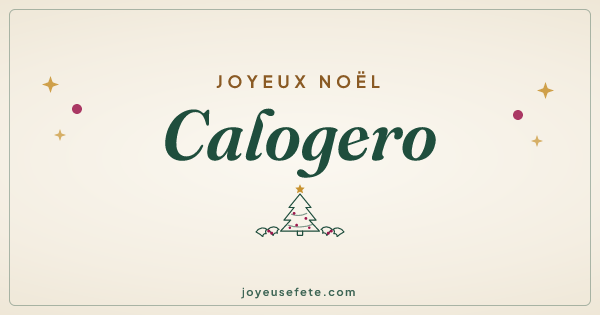 Image « Joyeux Noël Calogero » au format large