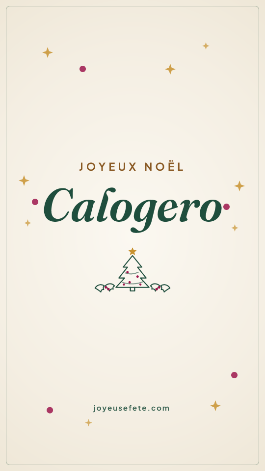 Image « Joyeux Noël Calogero » au format story