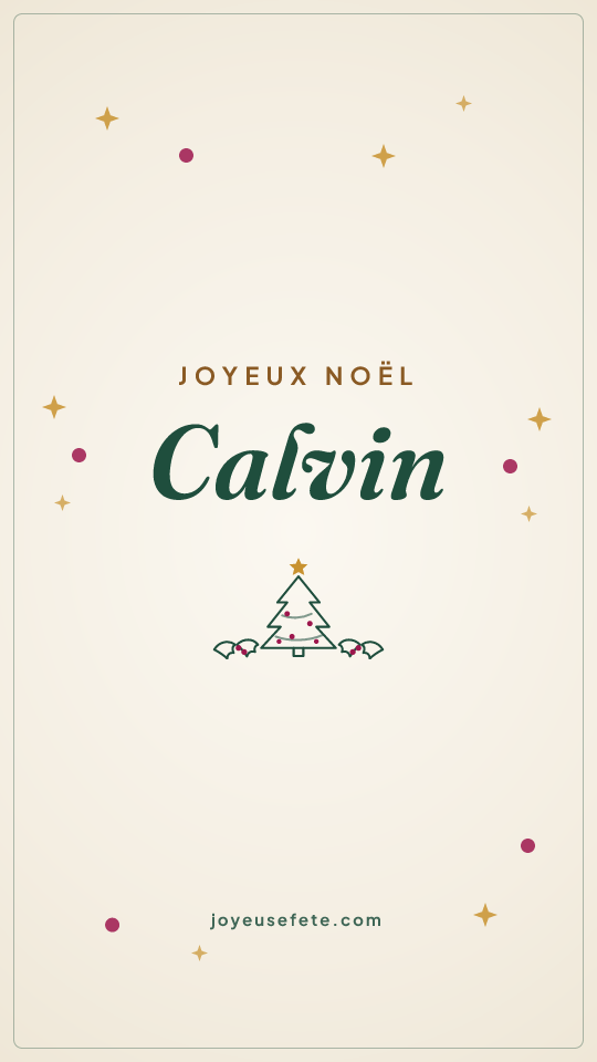 Image « Joyeux Noël Calvin » au format story