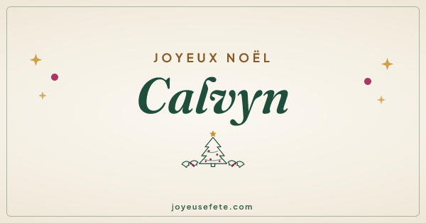 Image « Joyeux Noël Calvyn » au format large