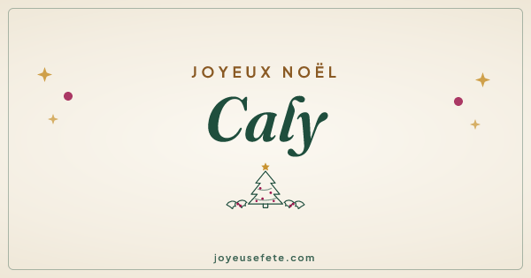 Image « Joyeux Noël Caly » au format large