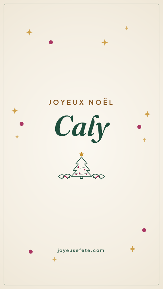Image « Joyeux Noël Caly » au format story