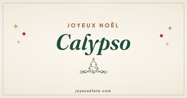 Image « Joyeux Noël Calypso » au format large
