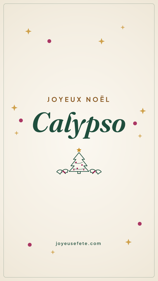 Image « Joyeux Noël Calypso » au format story