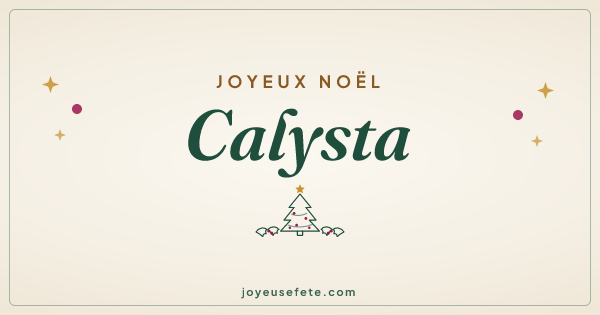 Image « Joyeux Noël Calysta » au format large