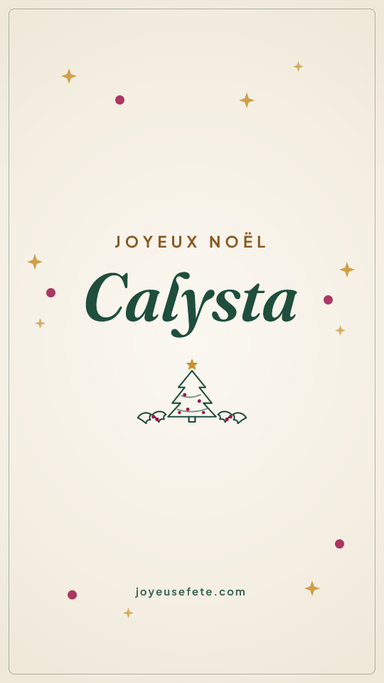 Image « Joyeux Noël Calysta » au format story