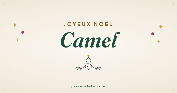 Image « Joyeux Noël Camel » au format large