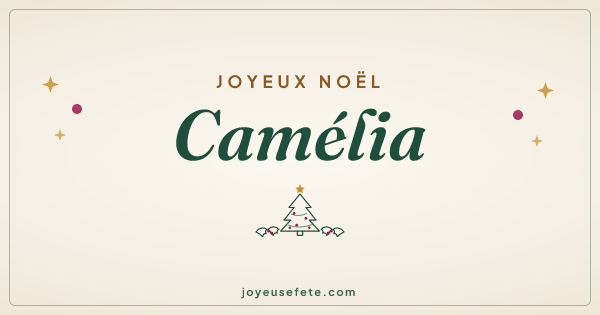 Image « Joyeux Noël Camélia » au format large