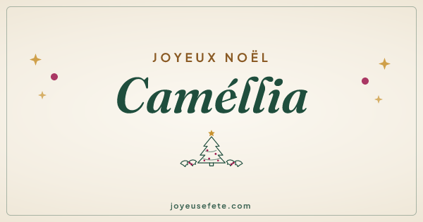 Image « Joyeux Noël Caméllia » au format large