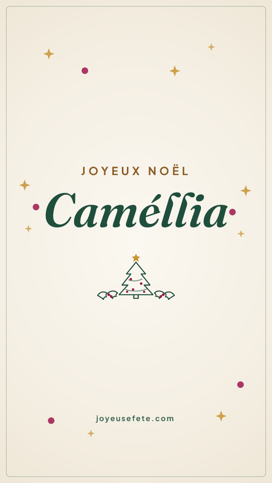 Image « Joyeux Noël Caméllia » au format story