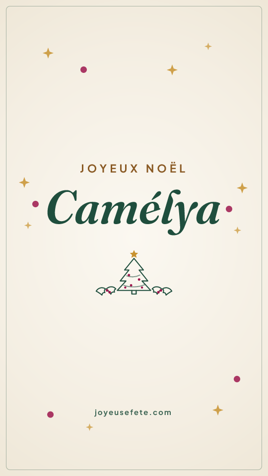 Image « Joyeux Noël Camélya » au format story