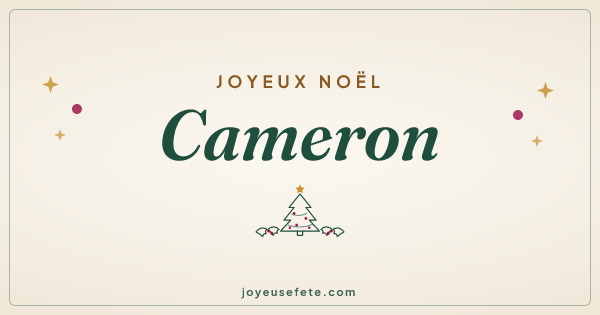 Image « Joyeux Noël Cameron » au format large