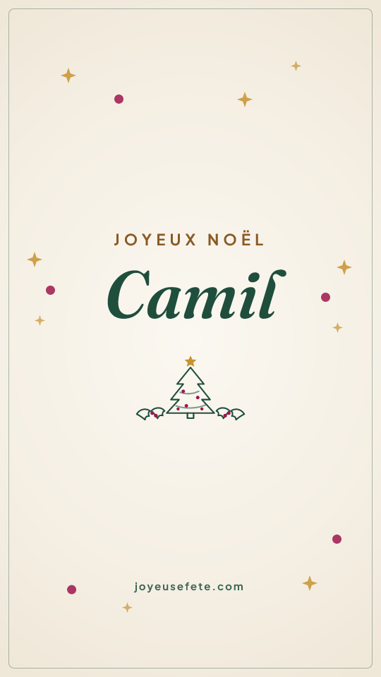 Image « Joyeux Noël Camil » au format story