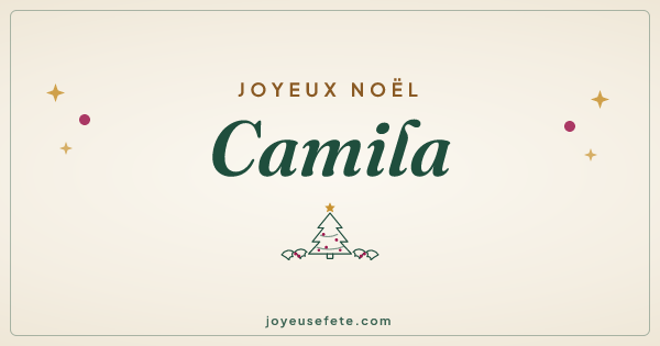Image « Joyeux Noël Camila » au format large