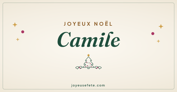 Image « Joyeux Noël Camile » au format large