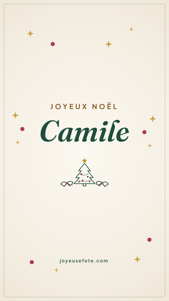 Image « Joyeux Noël Camile » au format story
