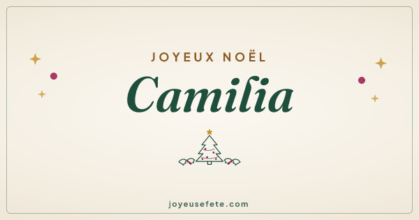 Image « Joyeux Noël Camilia » au format large