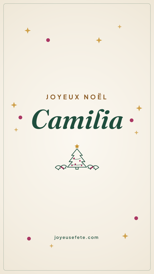 Image « Joyeux Noël Camilia » au format story