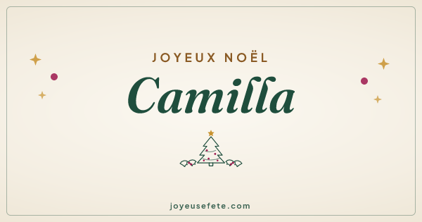 Image « Joyeux Noël Camilla » au format large